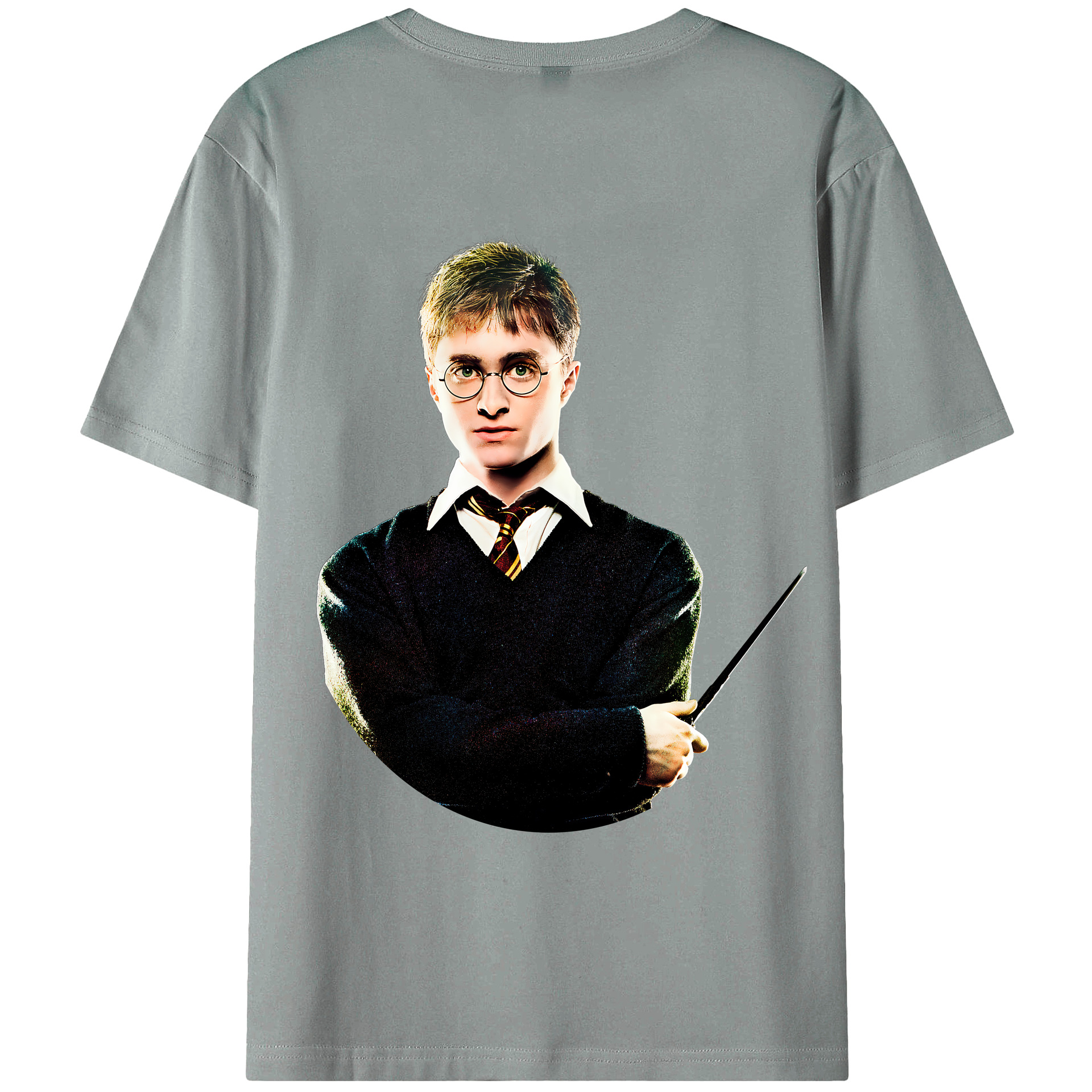 （画像用） Harry Potter ハリー・ポッターシリーズ 綿100％ メンズ半袖Tシャツ（バックプリント） 通気性